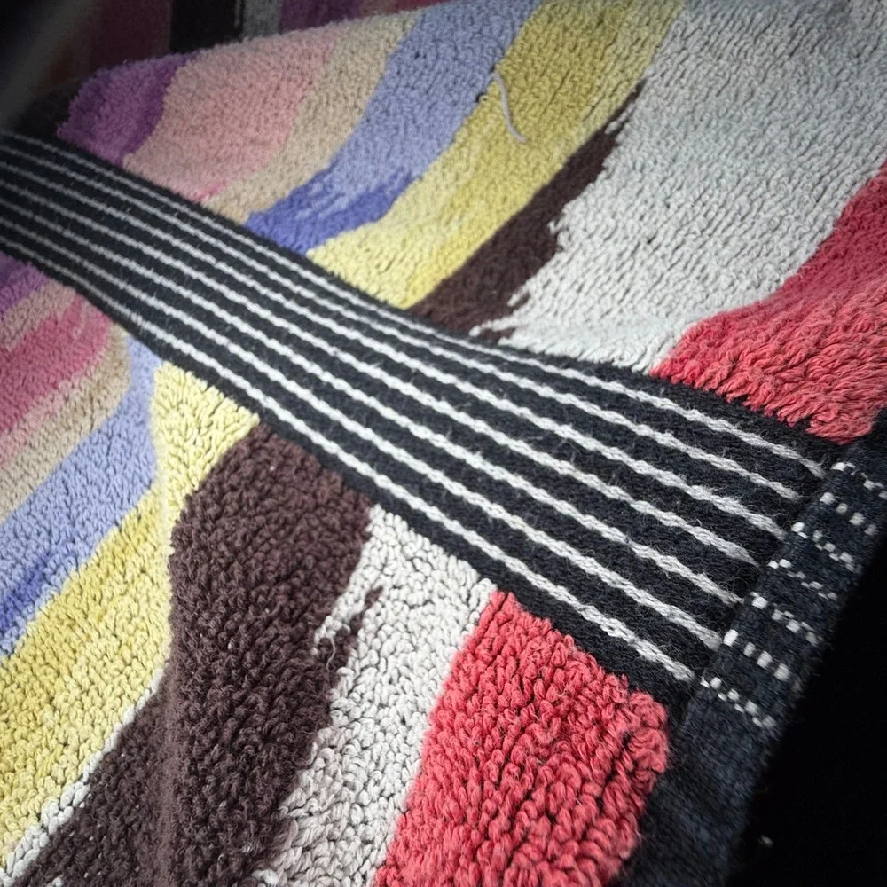 Missoni Home Bath Towel 37x54 Multicolor Yari Ikat Zigzag Cotton Design Italy‎